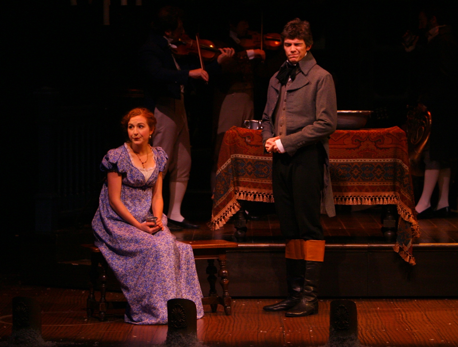 Jarrod Zimmerman (Young Scrooge) with Nora Fiffer (Belle) in A Christmas Carol